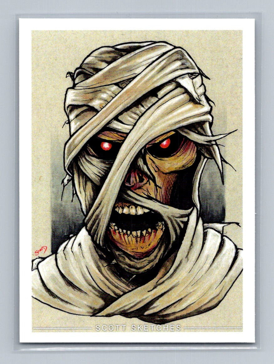 Mummy - Scott Sketches Trading Card Print Fan Art