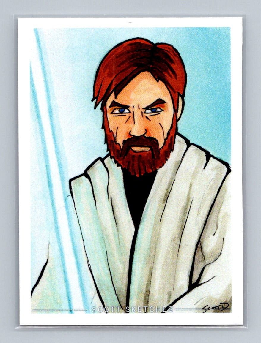 Obi-Wan Kenobi - Scott Sketches Trading Card Print Fan Art