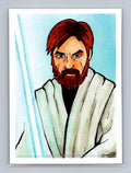 Obi-Wan Kenobi - Scott Sketches Trading Card Print Fan Art