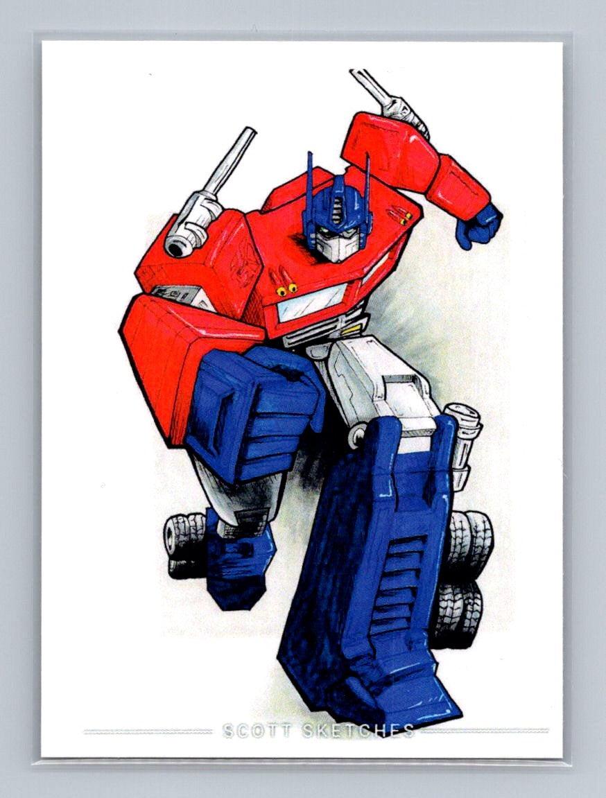 Optimus Prime - Marker - Scott Sketches Trading Card Print Fan Art