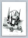 Optimus Prime - Pencil - Scott Sketches Trading Card Print Fan Art