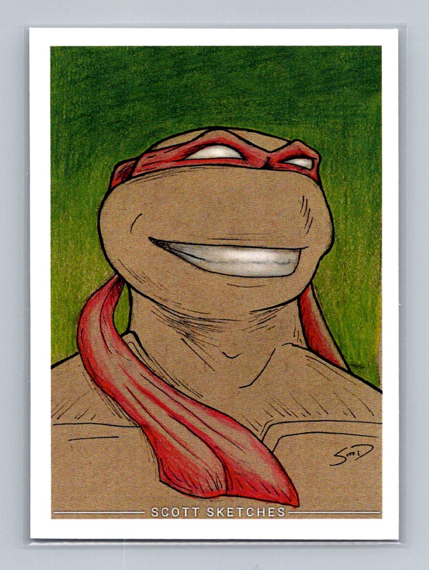 Michelangelo - Pencil - TMNT - Scott Sketches Trading Card Print Fan Art