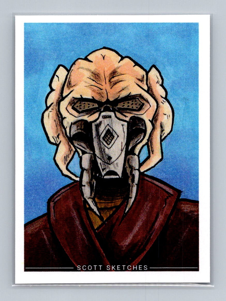 Plo Koon - Scott Sketches Trading Card Print Fan Art