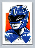 Power Ranger, Blue - Scott Sketches Trading Card Print Fan Art
