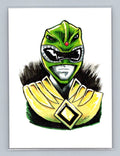 Power Ranger, Green - Scott Sketches Trading Card Print Fan Art