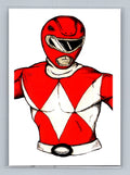 Power Ranger, Red - Scott Sketches Trading Card Print Fan Art