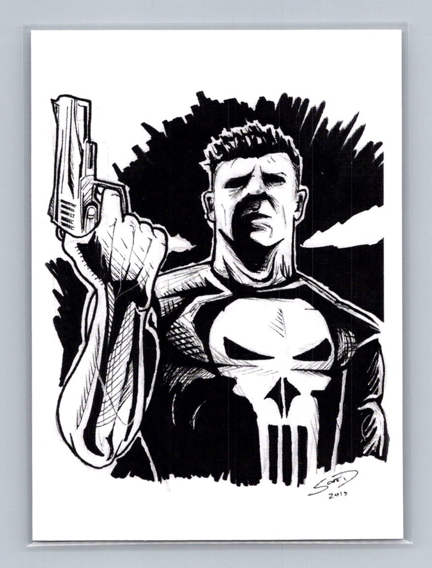 Punisher - Scott Sketches Trading Card Print Fan Art