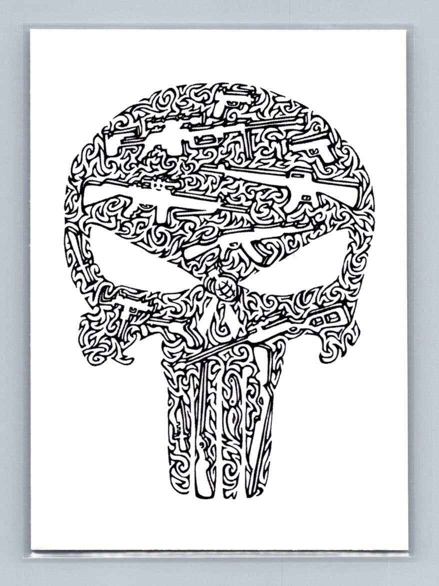 Punisher Logo - Scott Sketches Trading Card Print Fan Art