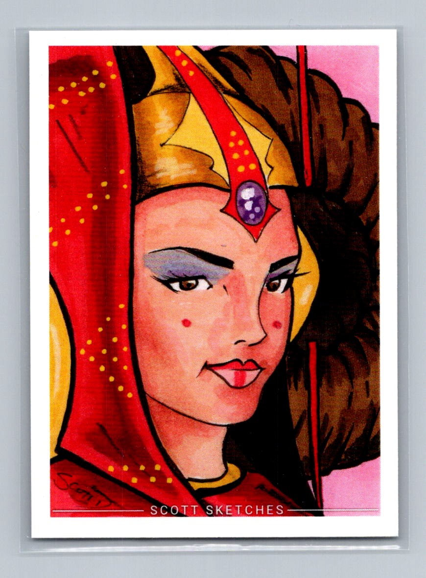 Padmé Amidala - Scott Sketches Trading Card Print Fan Art
