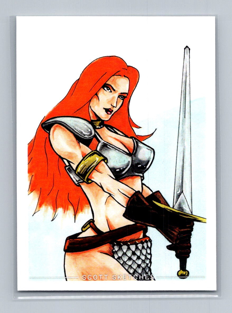 Red Sonja - Scott Sketches Trading Card Print Fan Art