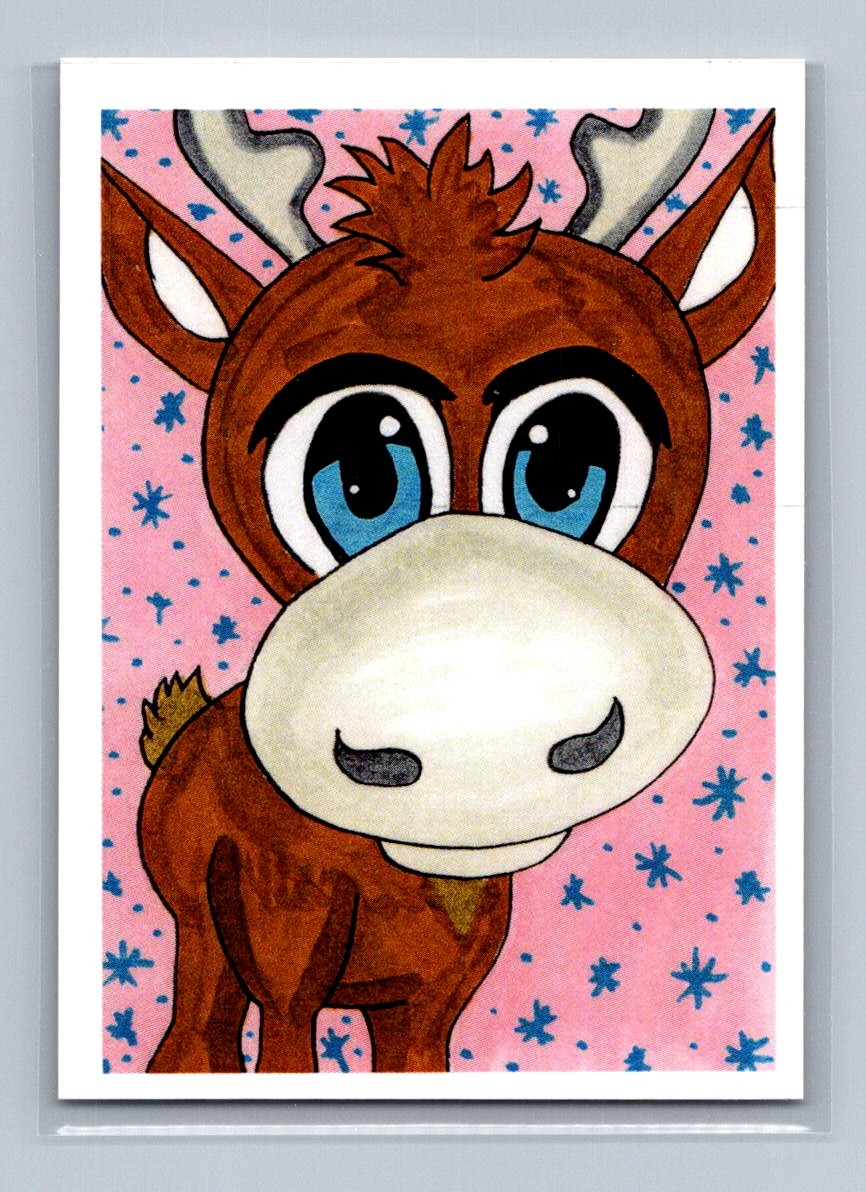 Reindeer - Scott Sketches Trading Card Print Fan Art