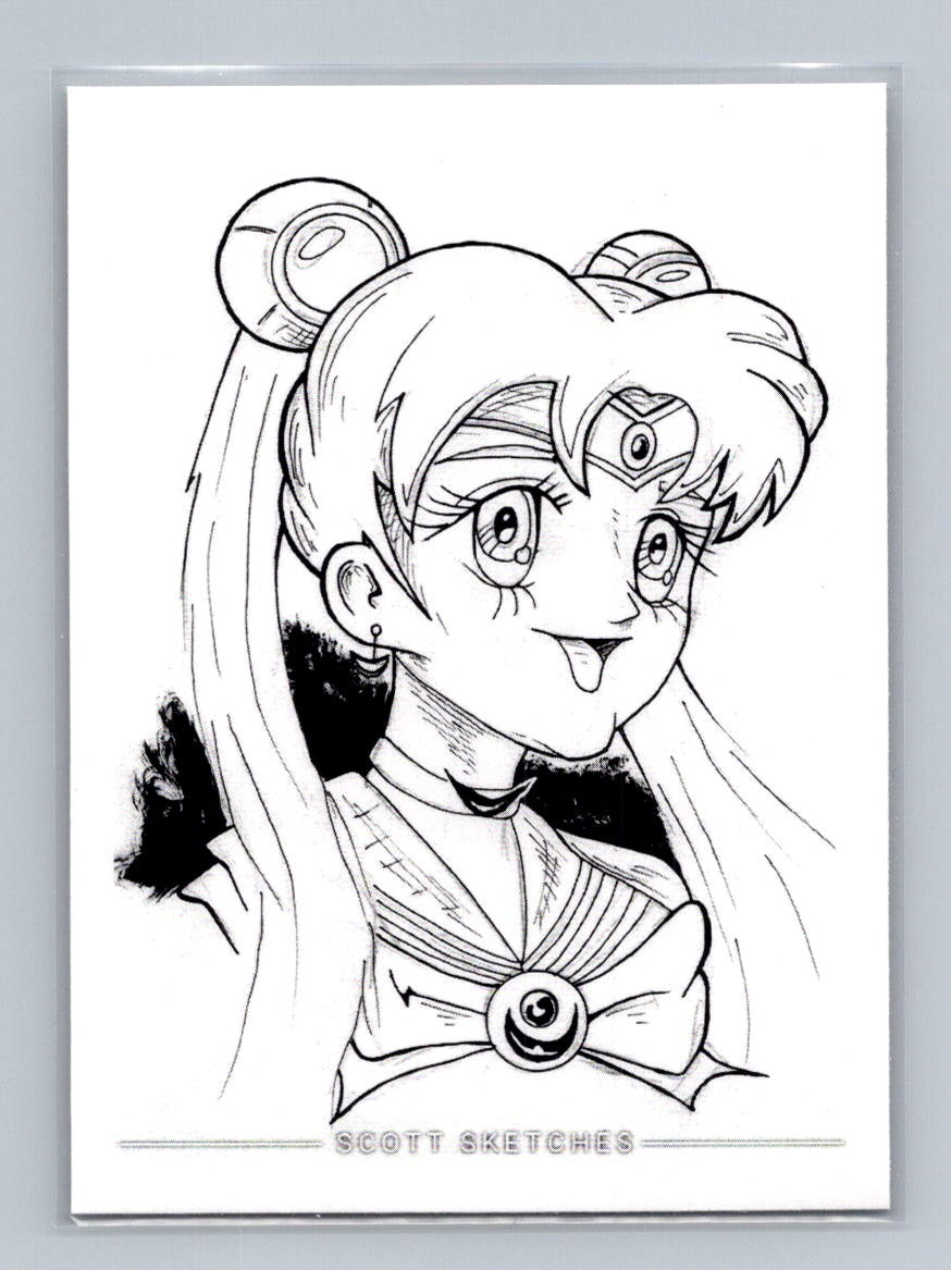 Sailor Moon - Scott Sketches Trading Card Print Fan Art
