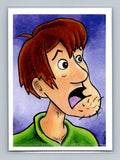 Shaggy - Scooby Doo - Scott Sketches Trading Card Print Fan Art