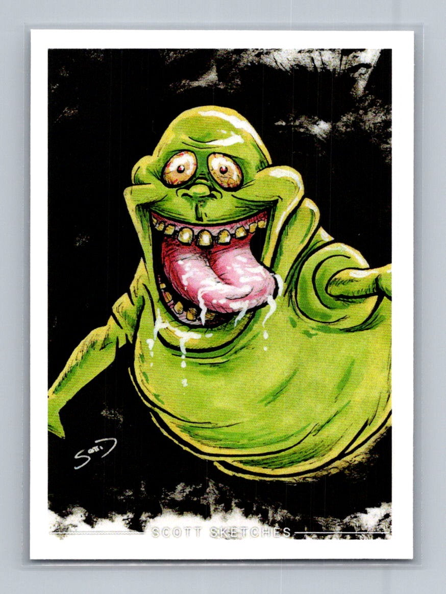 Slimer - Scott Sketches Trading Card Print Fan Art