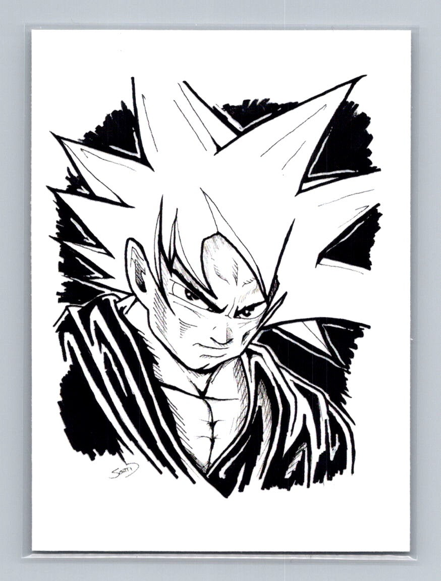 Son Goku - Scott Sketches Trading Card Print Fan Art