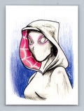 Spider-Gwen - Pencil - Scott Sketches Trading Card Print Fan Art