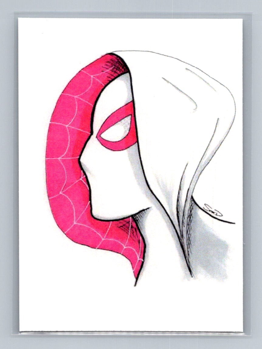 Spider-Gwen - Marker - Scott Sketches Trading Card Print Fan Art