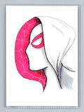 Spider-Gwen - Marker - Scott Sketches Trading Card Print Fan Art
