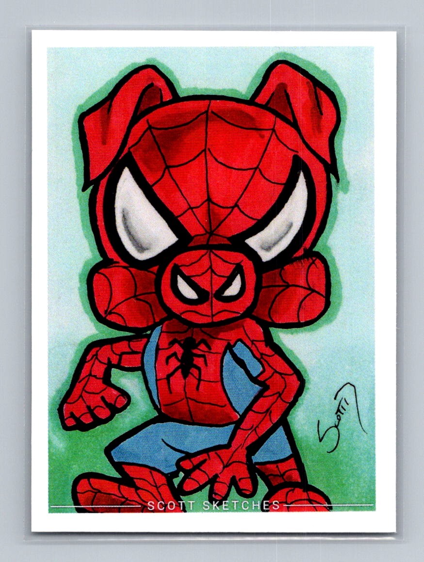Spider-Ham - Scott Sketches Trading Card Print Fan Art