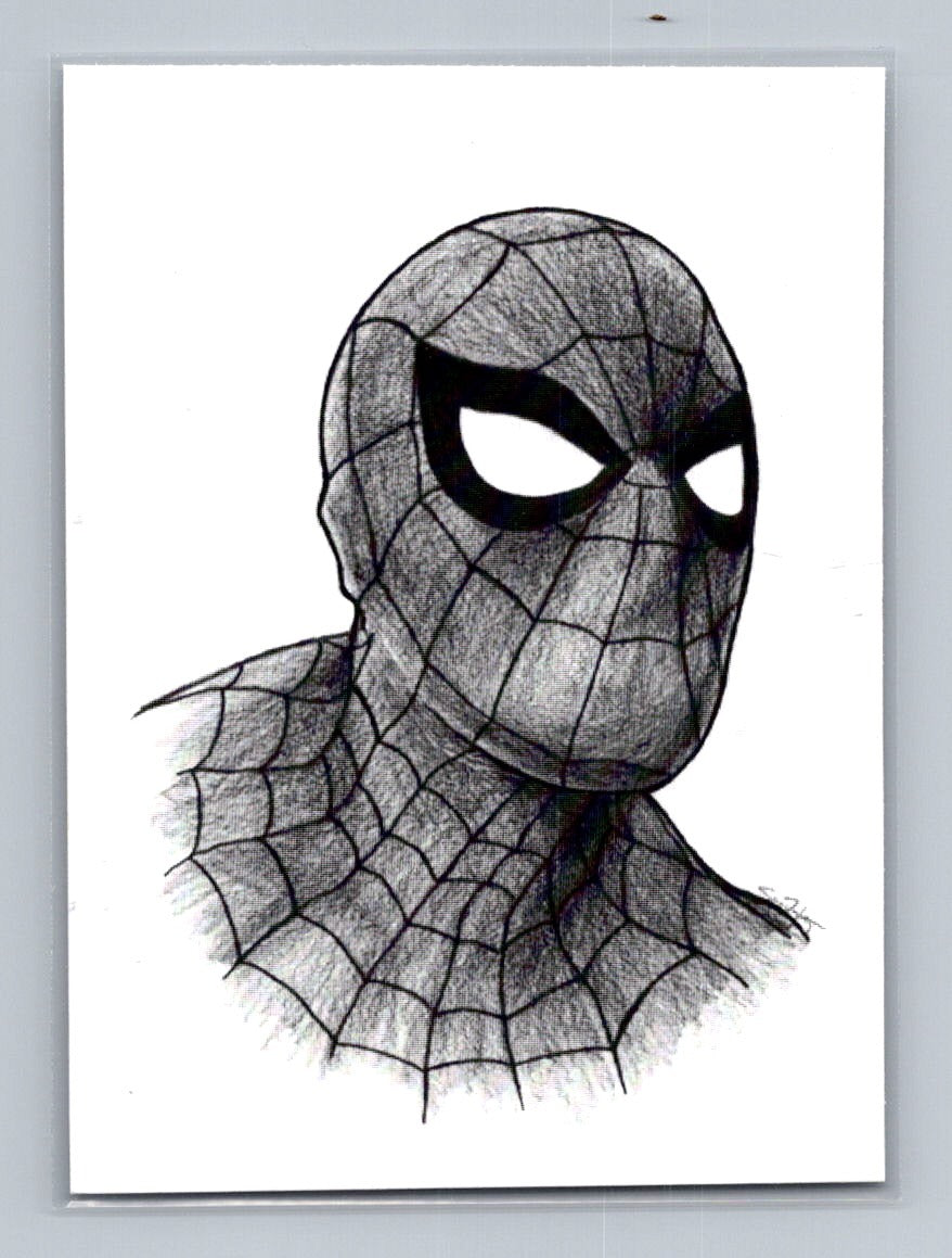 Spider-Man - Pencil - Scott Sketches Trading Card Print Fan Art