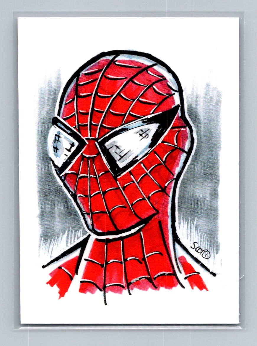 Spider-Man - Marker - Scott Sketches Trading Card Print Fan Art