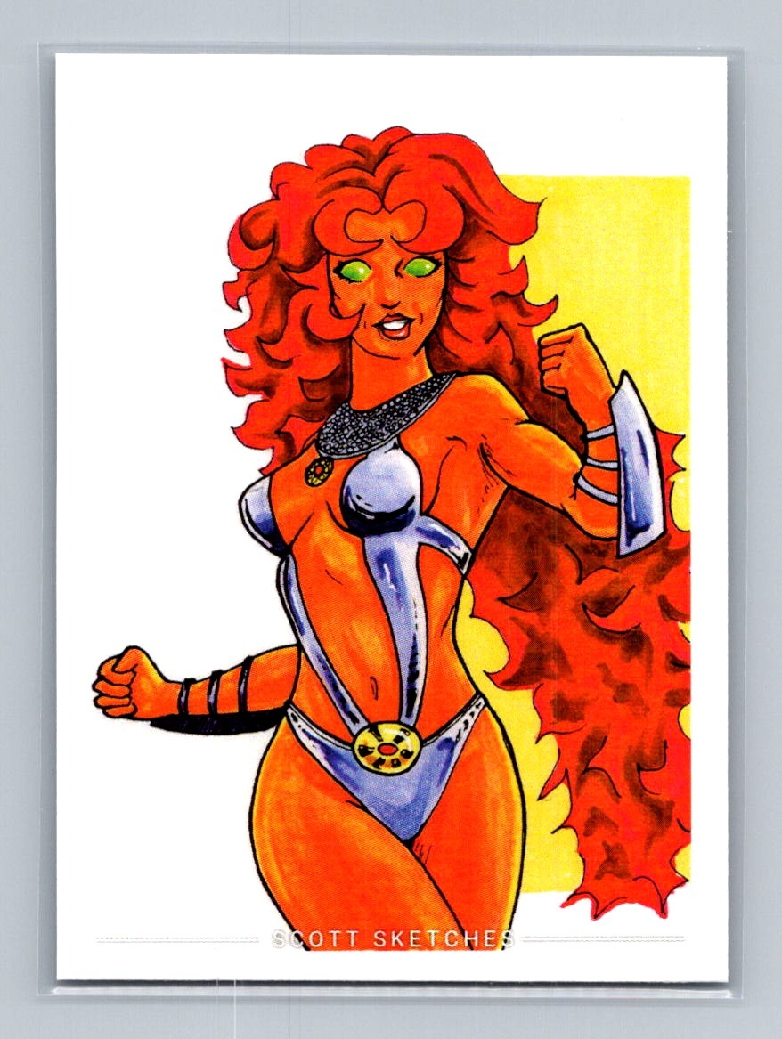 Starfire - Scott Sketches Trading Card Print Fan Art