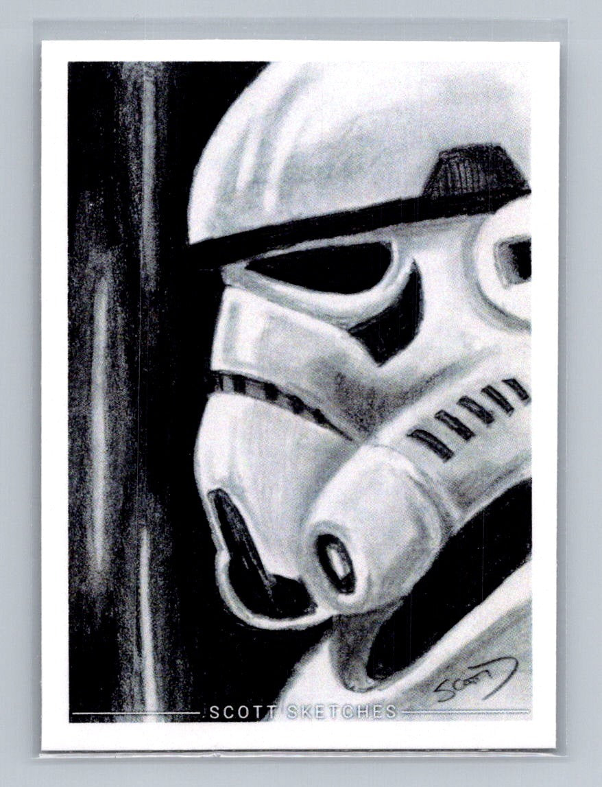 Storm Trooper - Pencil - Scott Sketches Trading Card Print Fan Art