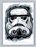 Storm Trooper - Helmet - Scott Sketches Trading Card Print Fan Art
