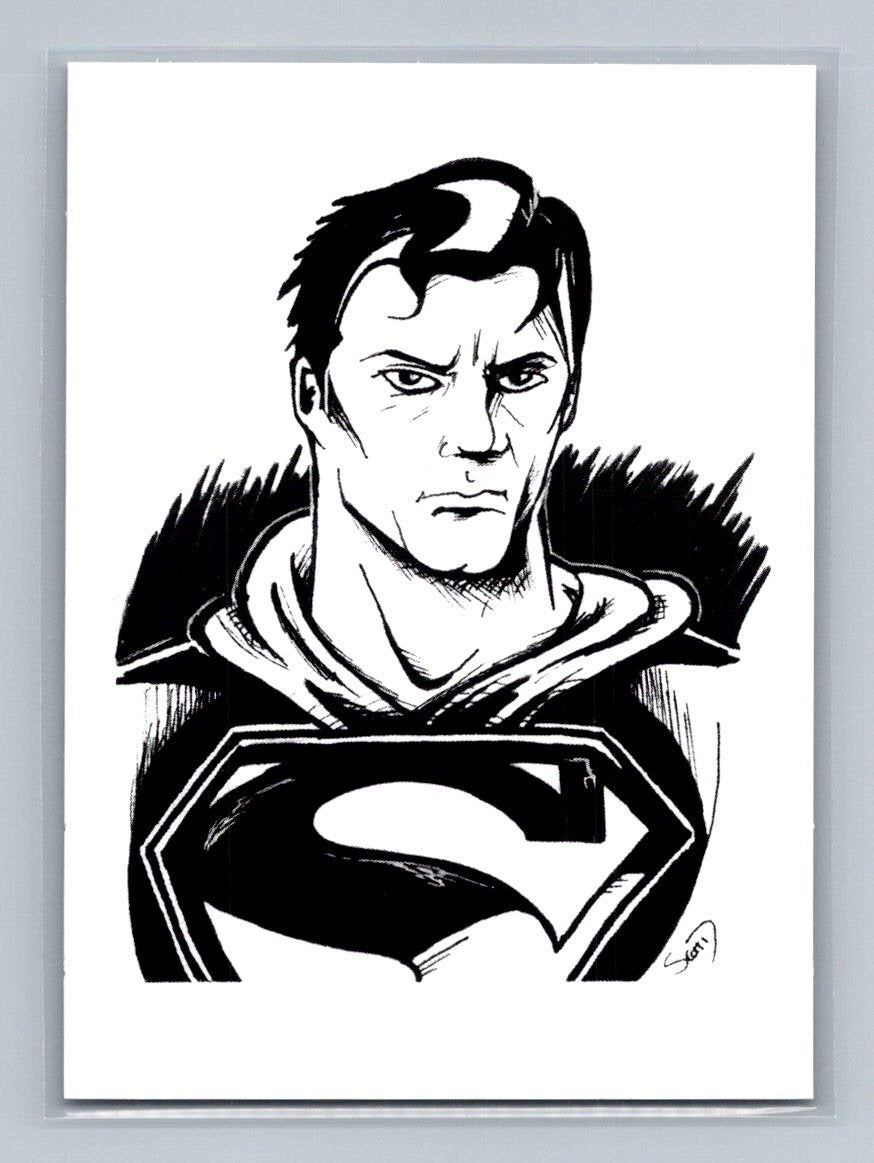 Superman - Scott Sketches Trading Card Print Fan Art