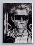 Terminator - Pencil - Scott Sketches Trading Card Print Fan Art