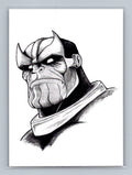 Thanos - Pencil - Scott Sketches Trading Card Print Fan Art