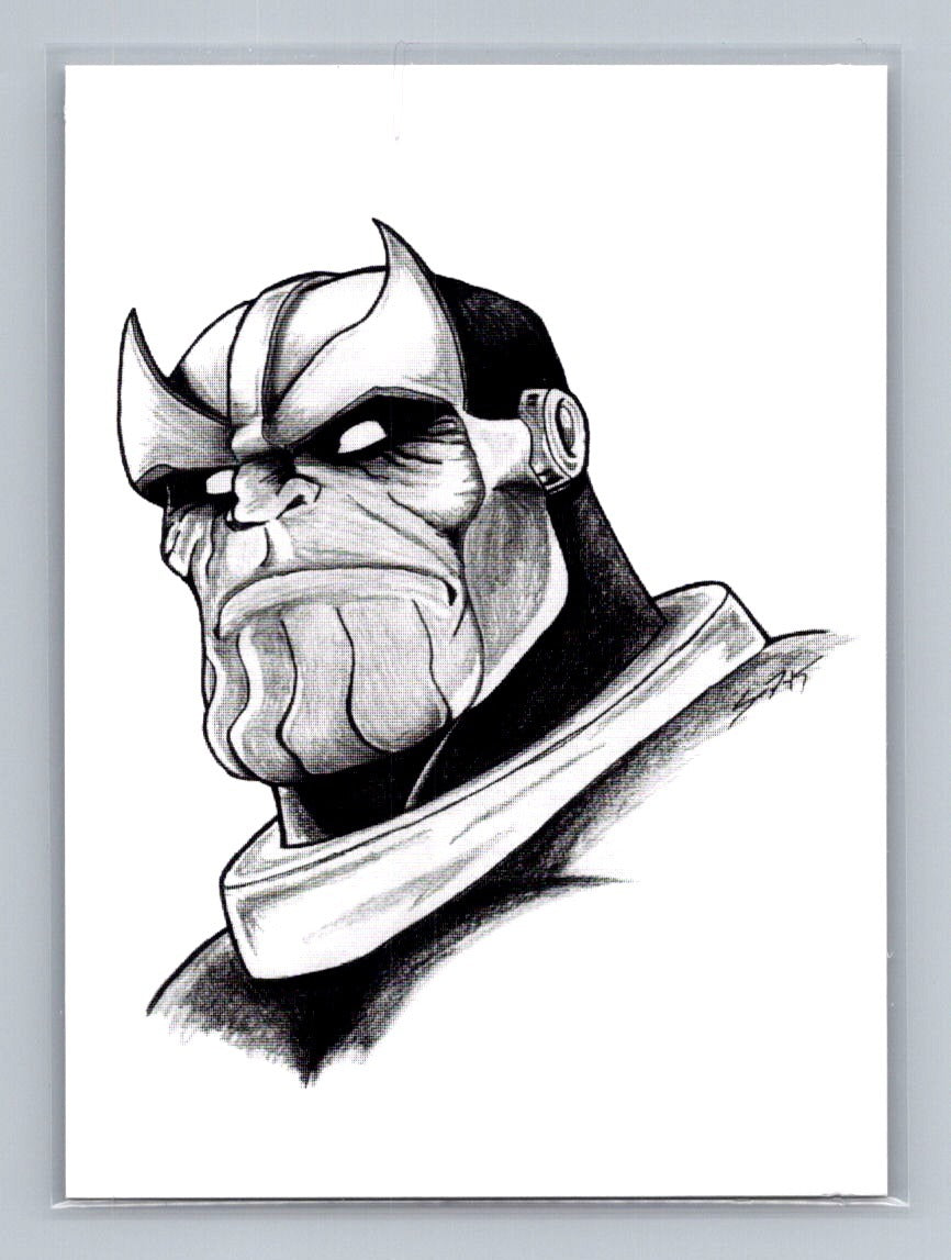 Thanos - Pencil - Scott Sketches Trading Card Print Fan Art