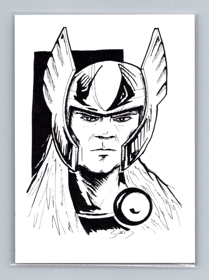 Thor - Scott Sketches Trading Card Print Fan Art