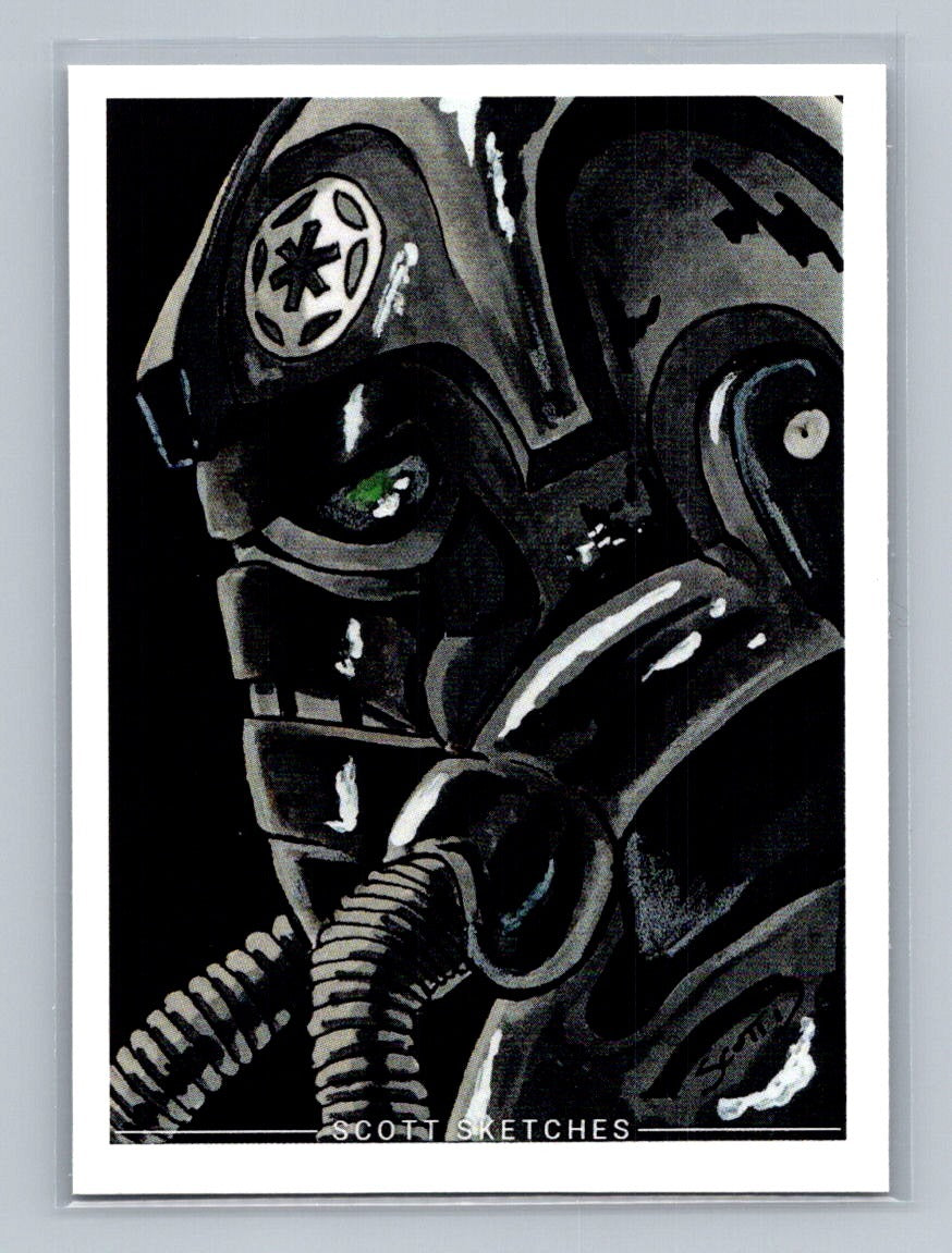 Tie Fighter - Scott Sketches Trading Card Print Fan Art