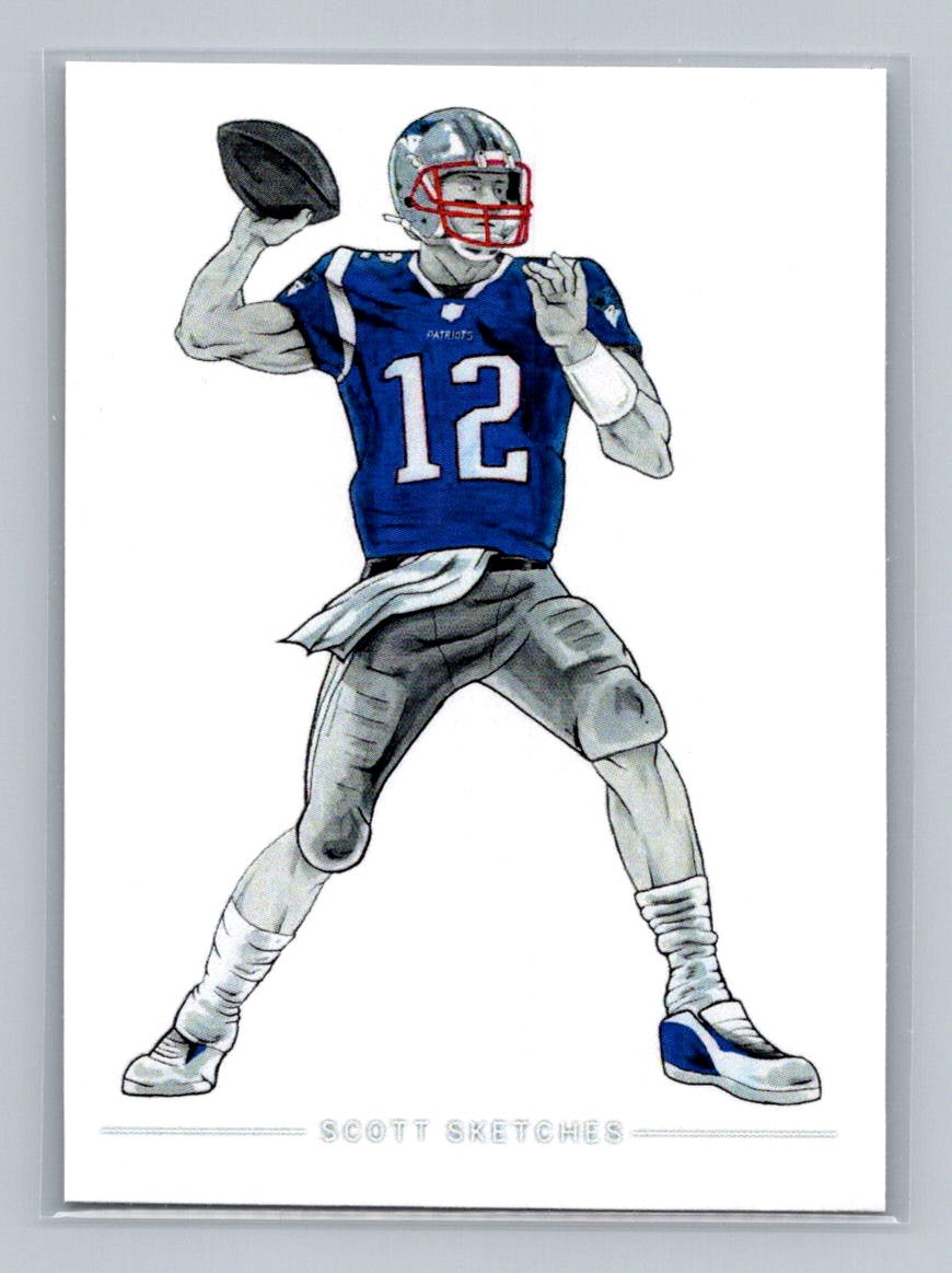 Tom Brady - Scott Sketches Trading Card Print Fan Art