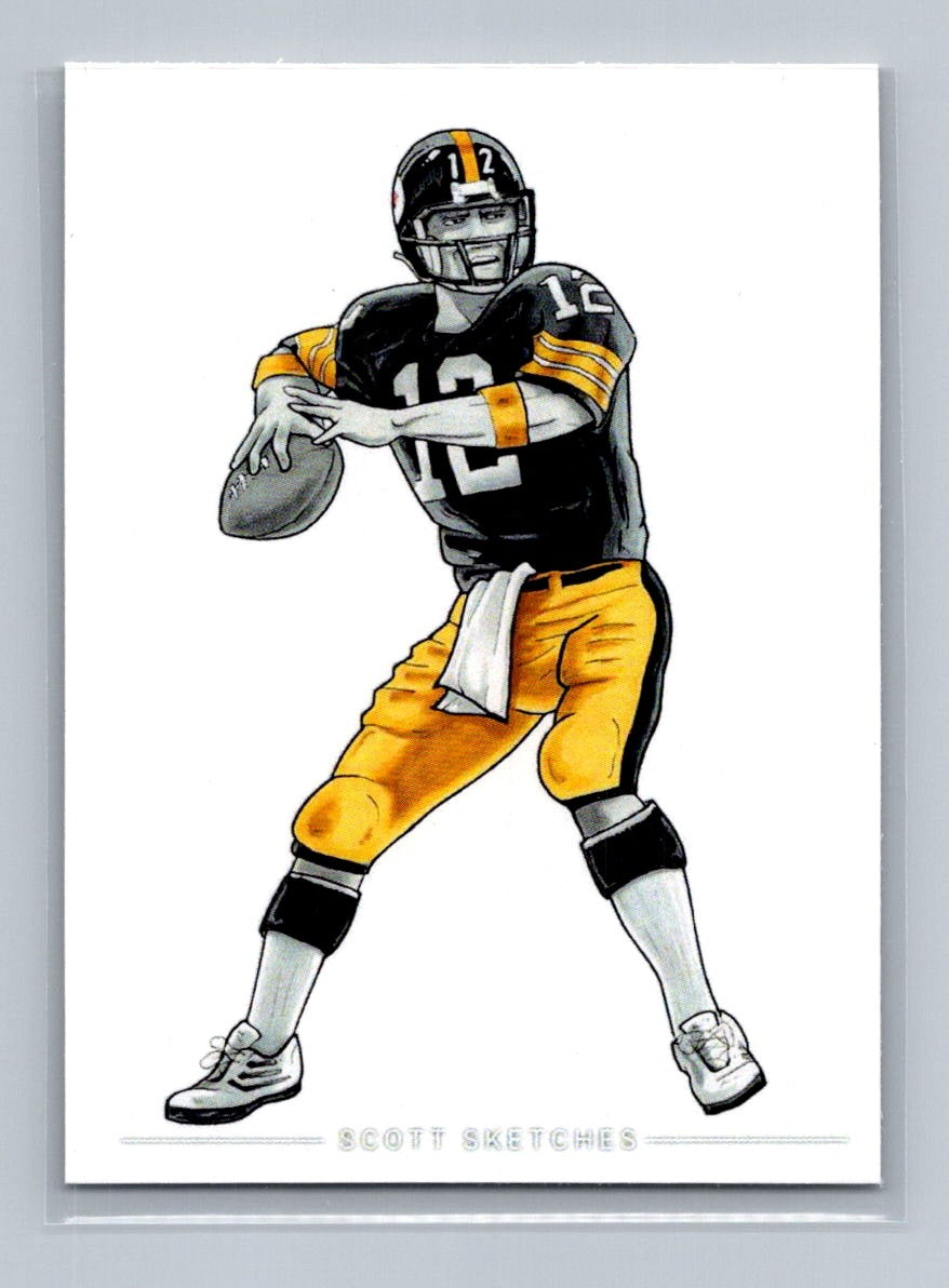 Terry Vradshaw - Scott Sketches Trading Card Print Fan Art