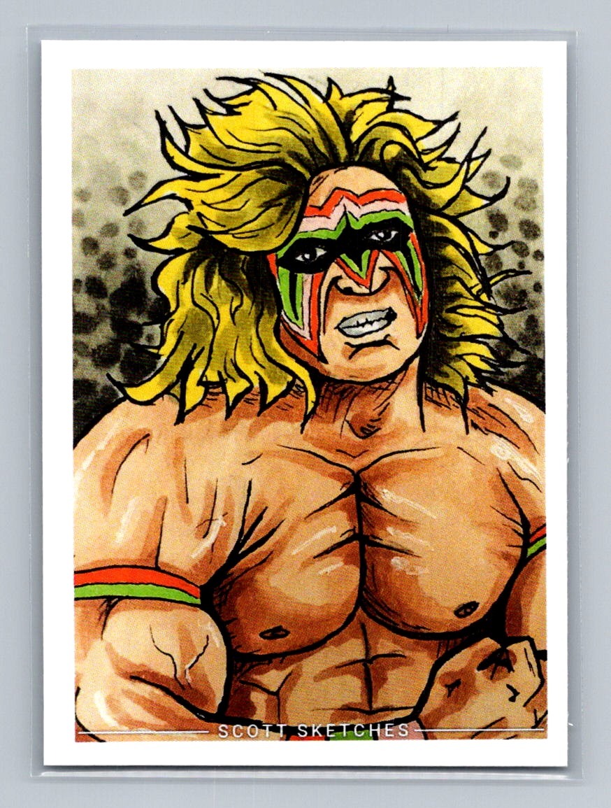 Ultimate Warrior - Scott Sketches Trading Card Print Fan Art