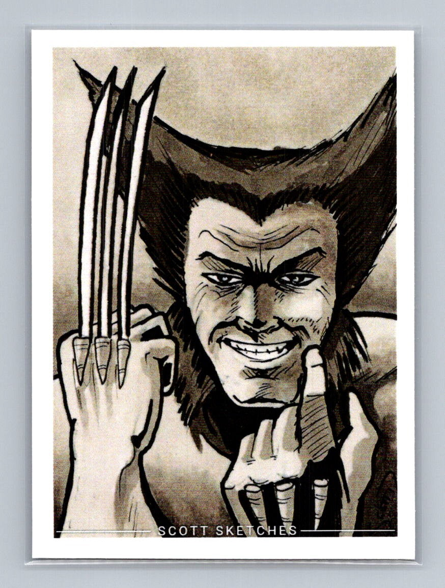 Wolverine - Marker - Scott Sketches Trading Card Print Fan Art