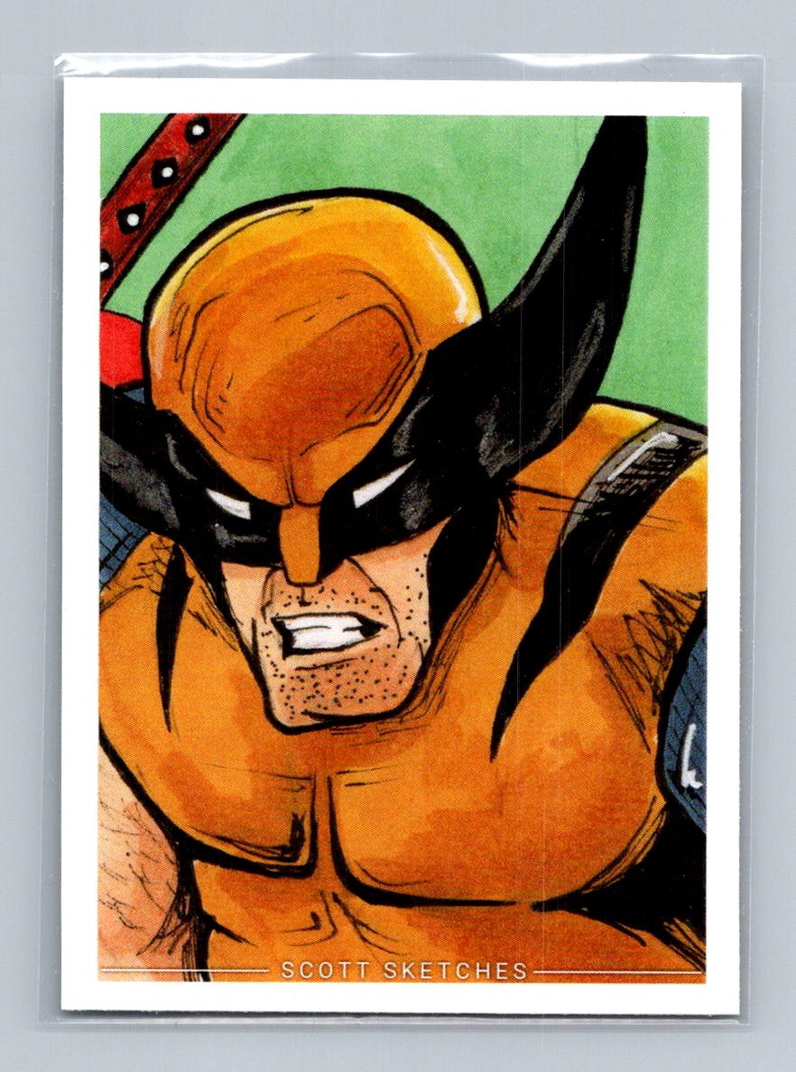 Deadpool vs Wolverine 2 - Scott Sketches Trading Card Print Fan Art