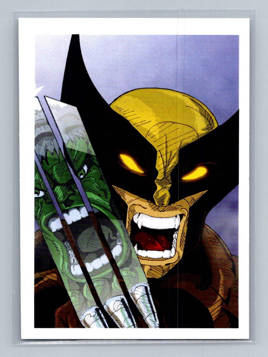 Wolverine vs Hulk - Scott Sketches Trading Card Print Fan Art