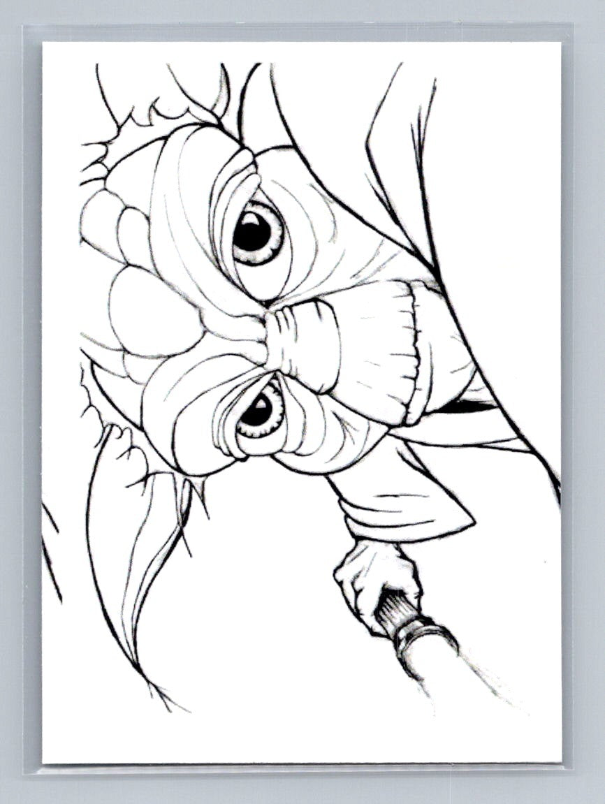 Yoda - Scott Sketches Trading Card Print Fan Art