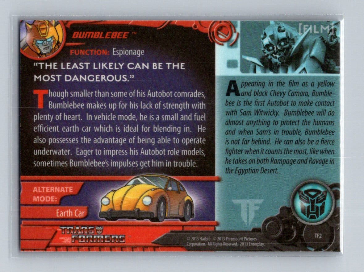 2013 Breygent Transformers Optimum - Bumblebee #TF2 G1 Foil