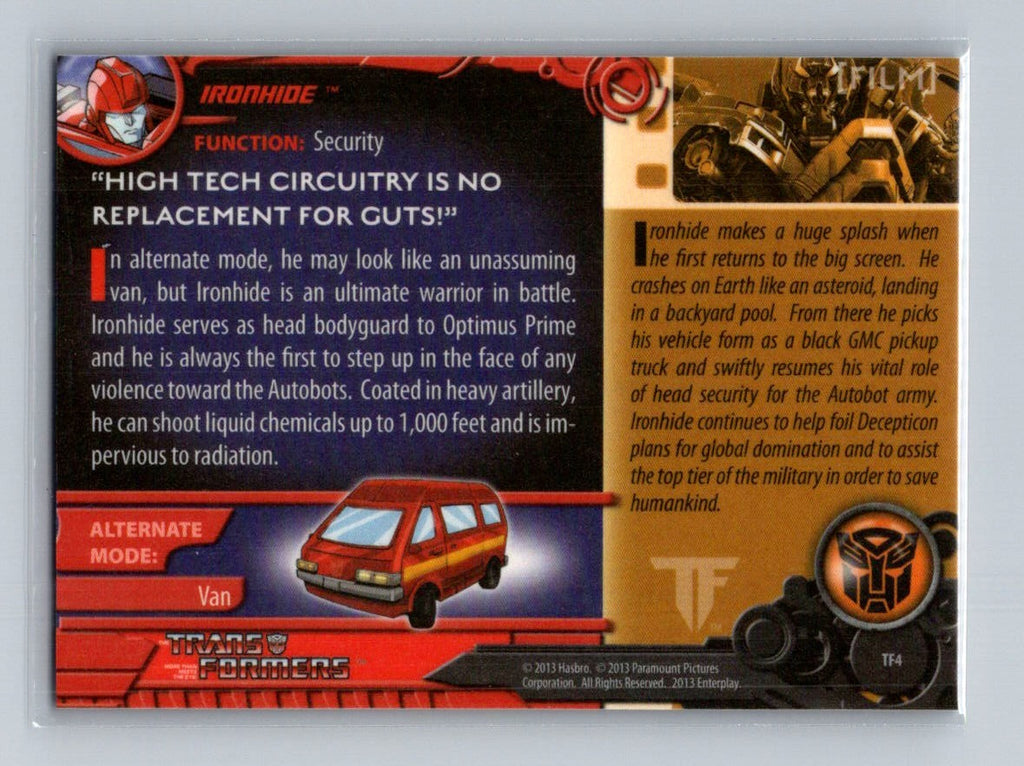 2013 Breygent Transformers Optimum - Ironhide #TF4 G1 Foil