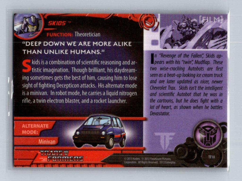 2013 Breygent Transformers Optimum - Skids #TF18 G1 Foil