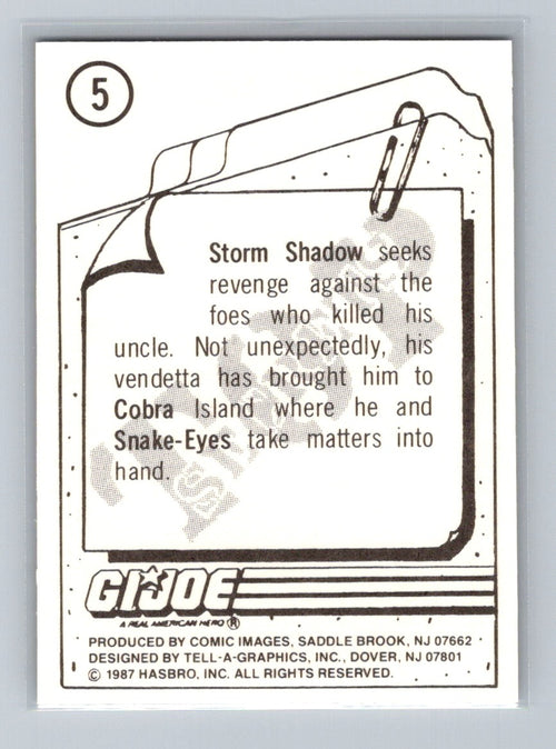 1987 Comic Images G.I. Joe - Storm Shadow #5
