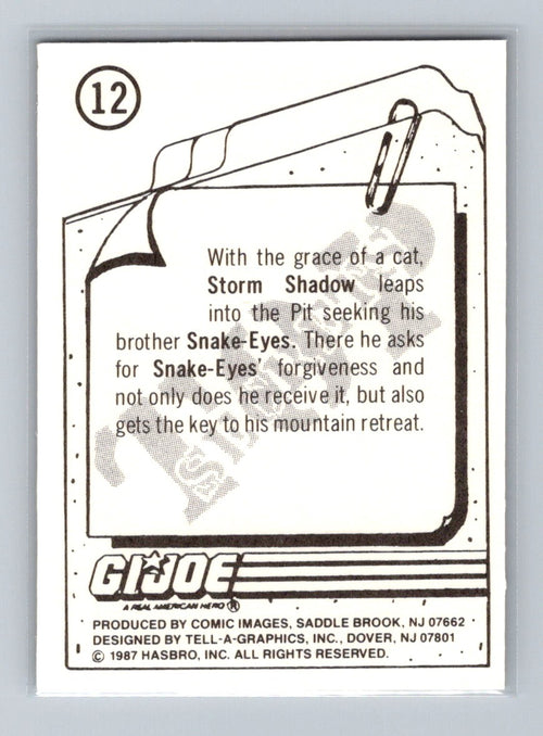 1987 Comic Images G.I. Joe - Storm Shadow #12